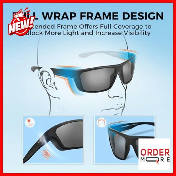 Polarized Sport Sunglasses UV Protection Driving Fishing Cycling Running main image 8